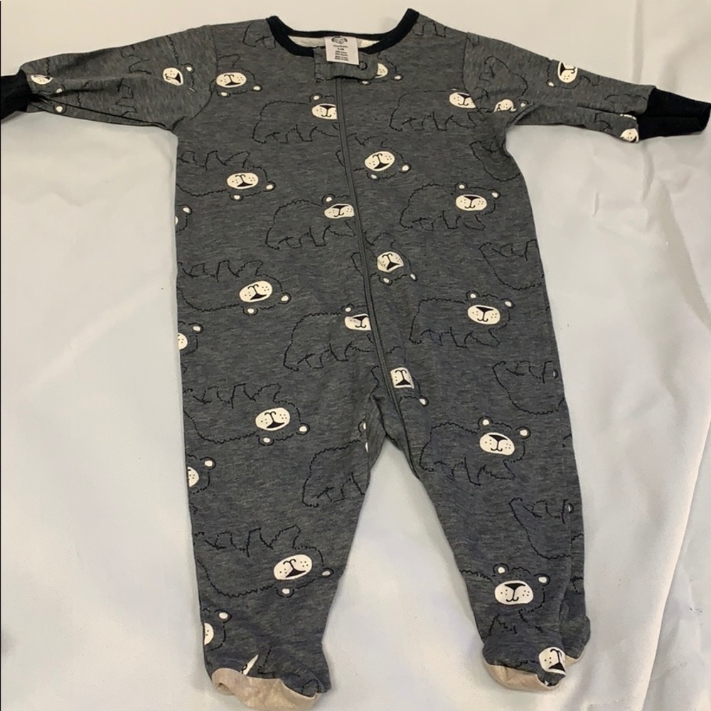 New 0-3Month Boys Footed Pajamas set of 3 - Picture 2 of 4